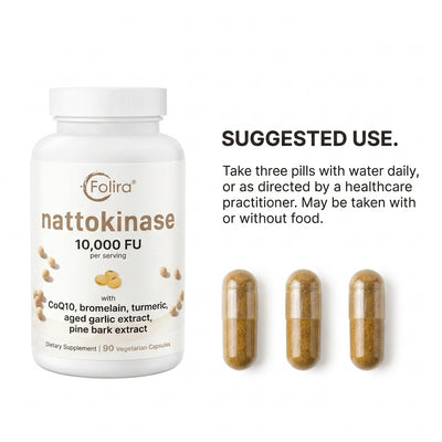 Folira 8-in-1 Nattokinase Complex: Dissolve Fibrin Clots & Restore Performance