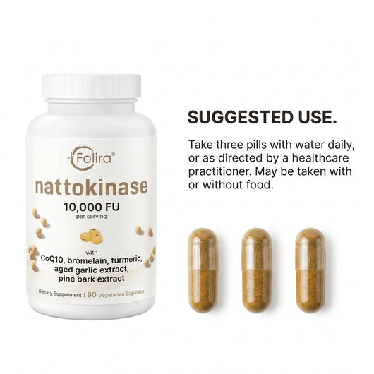 Folira 8-in-1 Nattokinase Complex: Dissolve Fibrin Clots & Restore Performance